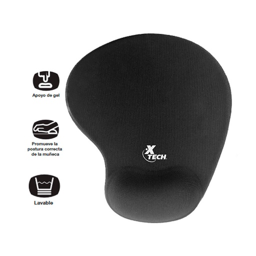 Mouse pad Xtech, gel, negro (xta-526)