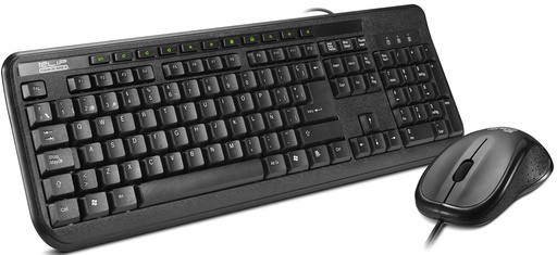 Teclado mouse Klip Xtreme, alámbrico, optical mouse, español