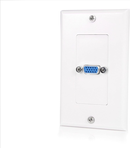 Placa de pared con cople jack a jack VGA (DB15)