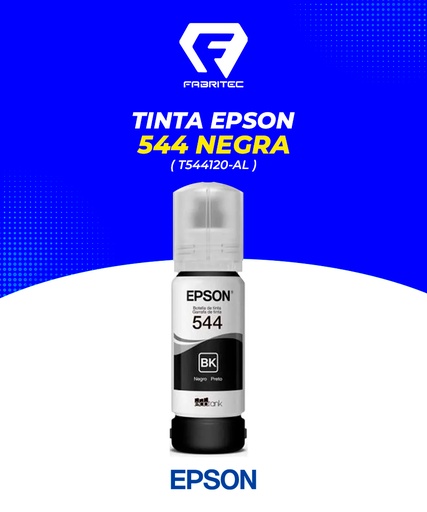 Botella de tinta Epson T544 negro para impresora L1250, L1110, L3110, L3150, L5190, L3210