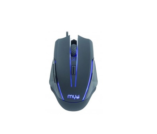 Mouse gaming Myo serie 6, sensor óptico 6 botones, velocidad del mouse ajustable entre 800