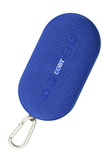 Bocina coby portable, bluetooth, resistente al agua, azul (CSBT351BLU)