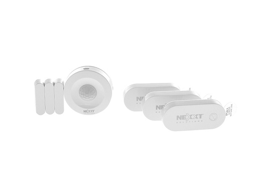 Sensor de movimiento Nexxt + 3 sensores de apertura (kit)