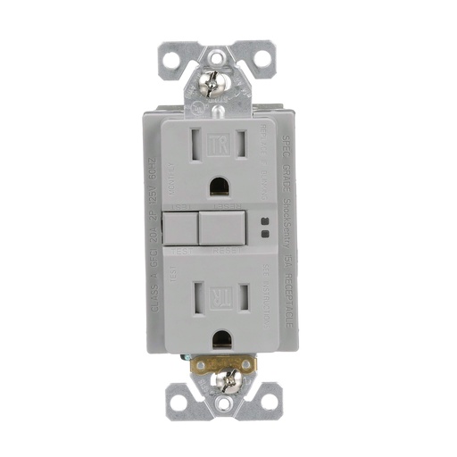Toma corriente cooper, duplex de 15AMP negro , coneccion a tierra con bracket incluido mas