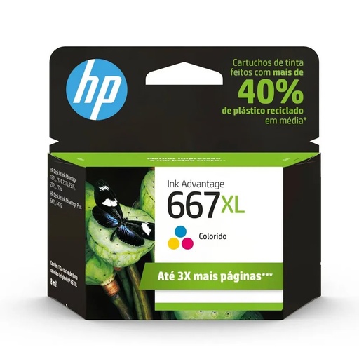 Cartucho HP 667XL 3YM80AL color 8ML alto rendimiento