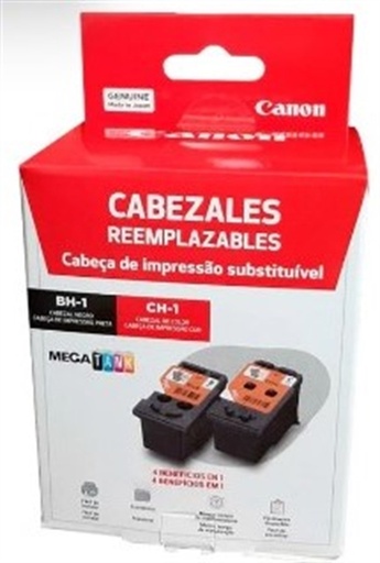 Kit cabezal Canon de tinta negra (BH-1) + cabezal de tinta a color (CH-1) para impresoras
