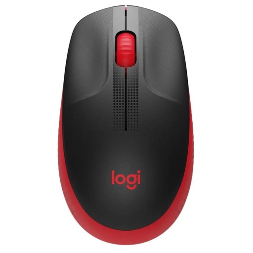 Mouse Logitech M190 inalámbrico optico, receptor usb, sensor 1000 dpi, rojo