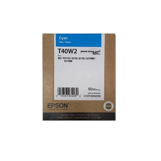 Cartucho Epson XD2 T40W cyan, compatible con surecolor T3170 & T5170 printers