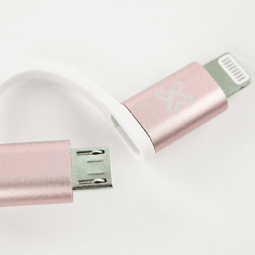 Cable lightning Klip Xtreme, micro usb, 3.3 pies, rose gold (kac-210RG)