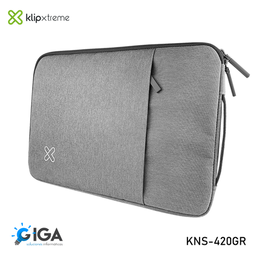Bulto para laptop Klip Xtreme squarepro 15.6" tipo sleeve, gris (KNS-420GR)