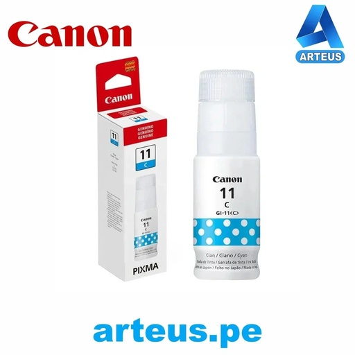 Botella de tinta Canon gi-11 cyan, 70ML, compatible con impresora: G2160, G2170, G3160
