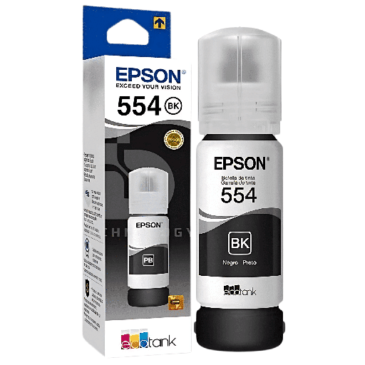 Botella de tinta Epson 554 negro 65ML para impresora L8180