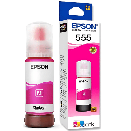 Botella de tinta Epson 555 magenta 65ML para impresora L8180