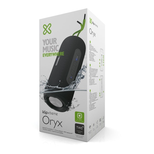 Bocina Klip Xtreme oryx BT, 31W RMS, 13 horas de reproduccion, IPX7 (resistente al agua) (KBS-600)