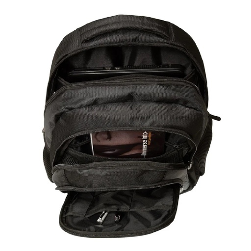 Bulto para laptop Argom 14.1” tipo mochila, stark, compartimento principal y bolsillo
