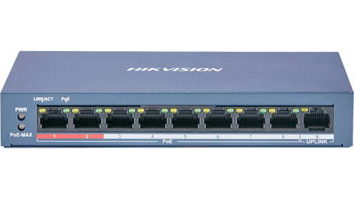 Switch 8 Hikvision, no administrable, 10/100, poe,cctv