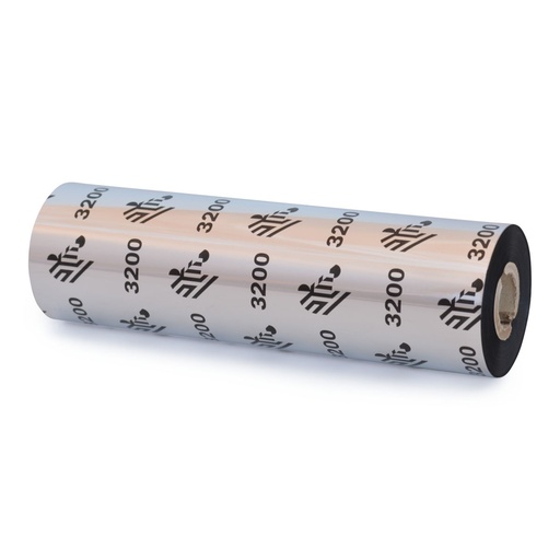 Cinta de cera/resina (rollo) 3200 para impresora zebra, transferencia termica, 4,3" x 244'
