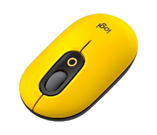 Mouse Logitech mouse pop mouse with emoji color blast yellow (amarillo), óptico bluetooth