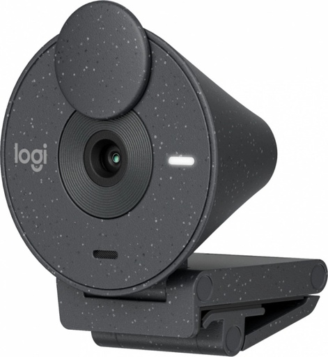 Cámara web Logitech brio 300 color negro, FHD hasta 1080P 30FPS, zoom 1X, rightlight 2