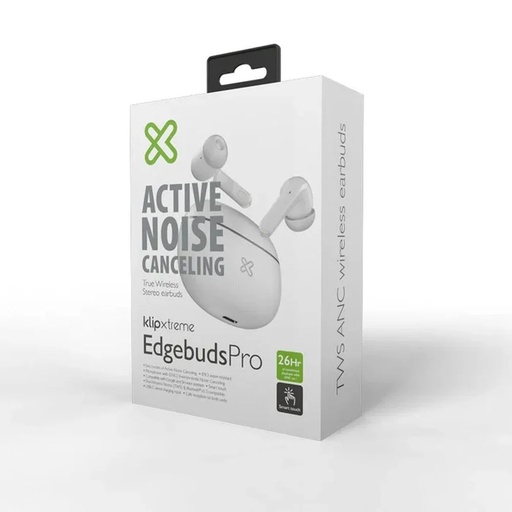 Audífono con microfono Klip Xtreme edgebuds pro, bluetooth 5.0, 6.5 horas de reproduccion, con