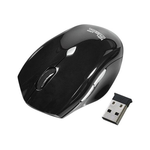 Mouse wireless Klip Xtreme, optical, negro, ergonomico, 1600DPI, 5 botones