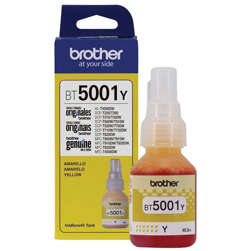 Botella de tinta Brother BT5001Y yellow 48.8ML