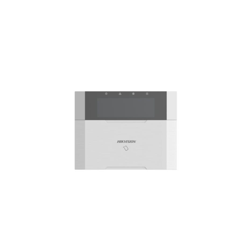 Teclado LCD Hikvision con lector de tag integrado, bus speed-X, 2 entradas de alarma y 1