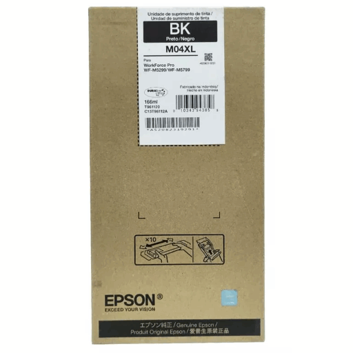Bolsa de tinta Epson T961 negro hi XL, compatible con Epson WF-M5799 y M5299, rendimiento