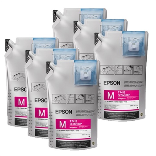 Bolsa de tinta Epson ultrachrome T741X20 negro alta intensidad 1 bolsa de 1000ML para F6200