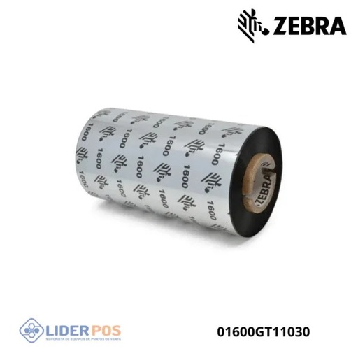 Cinta (rollo) de cera 1600 para impresora zebra, estandar, transferencia térmica 110 MM x