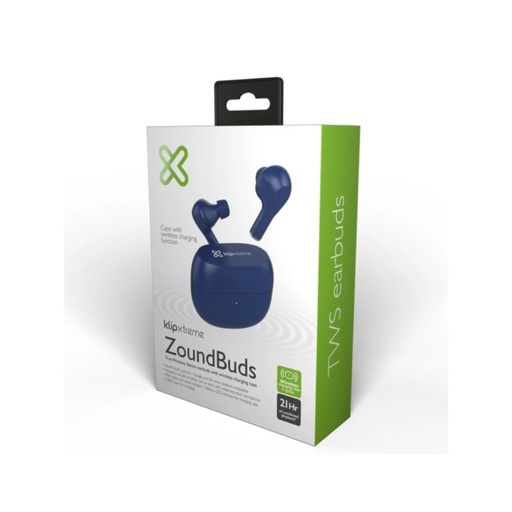 Audífono con microfono Klip Xtreme zoundbuds, bluetooth 5.0, 21 horas de reproduccion, estuche