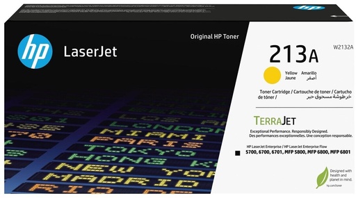 Tóner HP 213A W2132A yellow 3,000 páginas