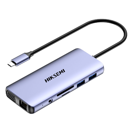 Adaptador hub hiksemin, usb– C, 1 salida HDMI (4K) , 2 salida USB 2.0, 2 salidas USB 3.0, 1