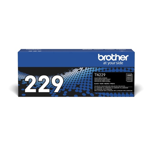 Tóner Brother negro TN229BK, 1,500 paginas, para impresoras HL-L3220CDW, HL-L3280CDW