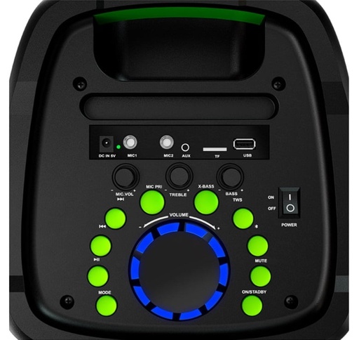 Bocina Klip Xtreme boomfire X, 1500 watts RMS, hasta 7 horas de reproduccion, luces LED