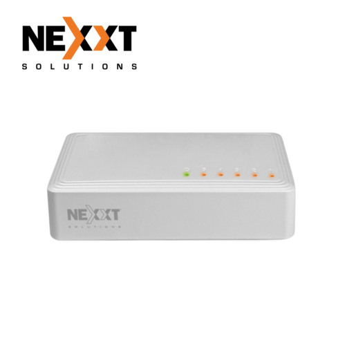 Switch Nexxt essential de 5 puertos gigabit, de escritorio 110/220V