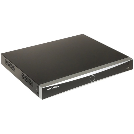 NVR Hikvision acusense, 16 canales, 4K, 1U, 8MP, 16 poe, (3840 × 2160), 2 sata, up to 16 TB