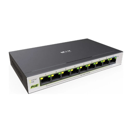 Switch de sobremesa Nexxt vertex V900P, 9 puertos poe+ gigabit, 65W max, (NSW-V900P)