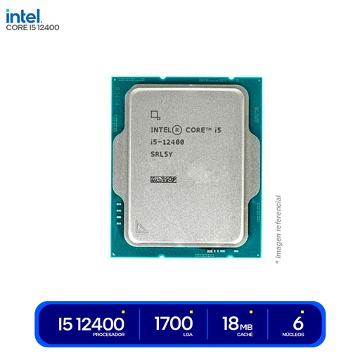 CPU Intel core I5-12400 18MB cache lga 1700 12TH gen