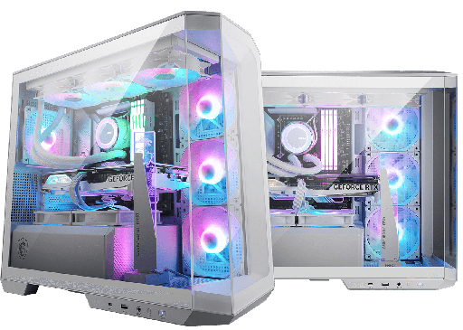 Case MSI mag pano M100R PZ blanco, tower, tempered glass, micro-ATX / mini-itx, 1X USB 3.2