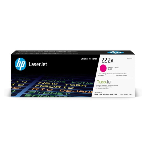 Tóner HP 222A W2223A magenta 1,200 páginas