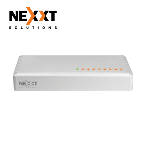 Switch Nexxt 8 puertos gigabit Nexxt naxos, no administrable, desktop, 10/100/1000