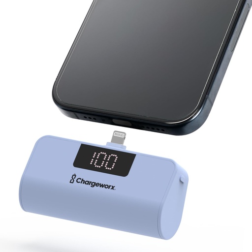 Cargador movil (mini power bank) Chargeworx, 5,000MAH, 10W, compatible con iphones