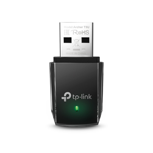 Adaptador de red USB WIFI TP-Link AC1300 archer T3U, 2.4GHZ/400MBPS, 5.0GHZ/867 MBPS