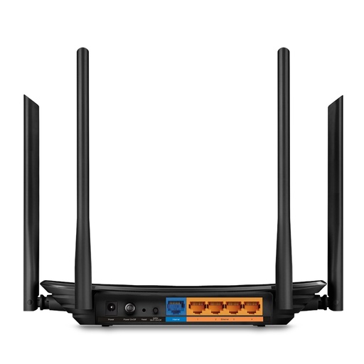 Router wireless TP-Link archer C6, 2.4GHZ/ 1200MBPS, 5.0GHZ/433MBPS, 1 puerto WAN gigabit