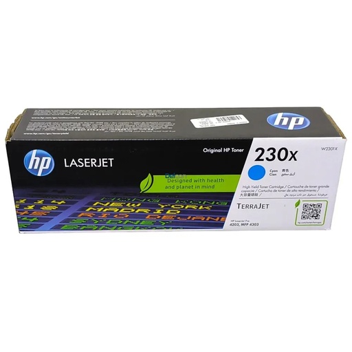 Tóner HP 230X W2301X cyan 5,500 páginas