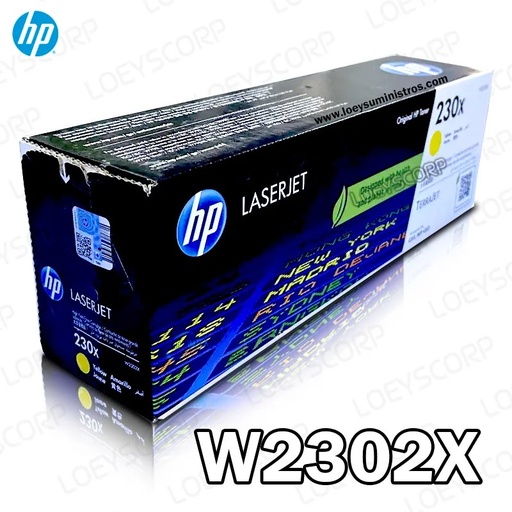 Tóner HP 230X W2302X yellow 5,500 páginas