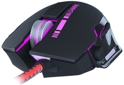 Mouse Xtech gaming combative, usb, 8 botones, 7200DPI, black, con luces LED (XTM-720)