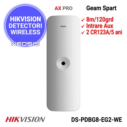 Detector de rotura de vidrio marca Hikvision