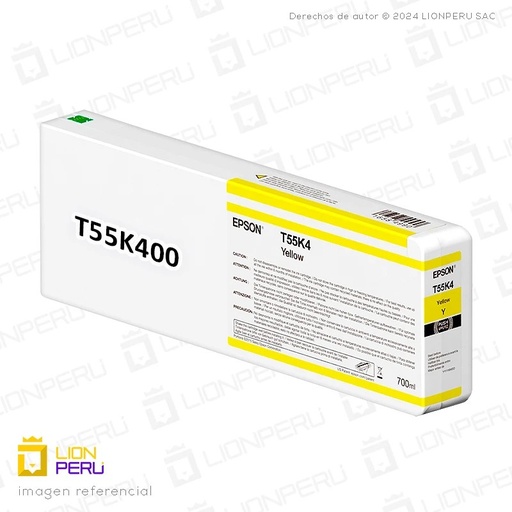 Cartucho Epson T55X400 ultrachrome HDX/HD yellow ink cart 700ML para ploter Epson 7000
